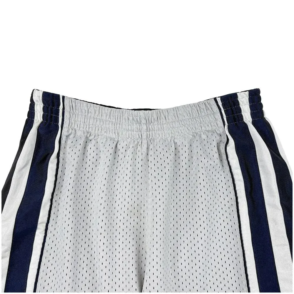 VTG Adidas Reversible Basketball Shorts Mens L Y2K Mesh Navy Gray Shiny 2006